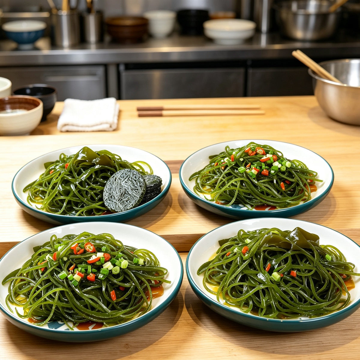 Fresh Green Seaweed Kelp Noodles
